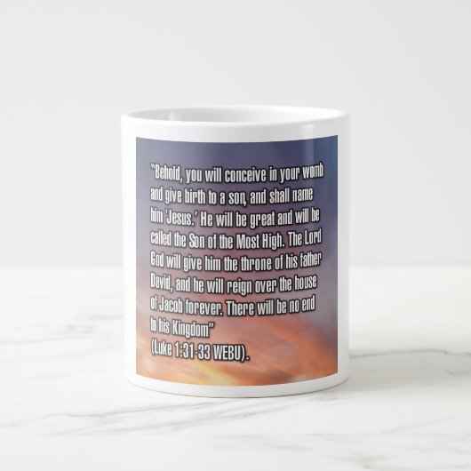 Luke 1:31–33 WEBU Mug Extra Grote Beker (Voorkant)