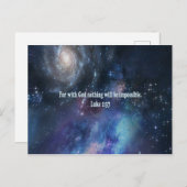 Luke 1:37 briefkaart (Voorkant / Achterkant)