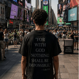 Luke 1:37 verset de la bible T-Shirt 