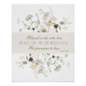 Luke 1:45 Gezegend is zij Wildflower Perfect Poster (Voorkant)