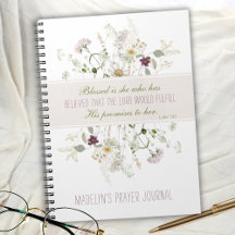Luke 1:45 Gezegend is zij Wildflower Prayer Journa