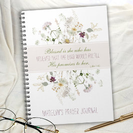 Luke 1:45 Gezegend is zij Wildflower Prayer Journa Notitieboek