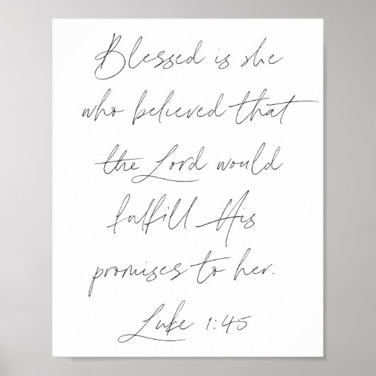 Luke 1:45 poster (Voorkant)