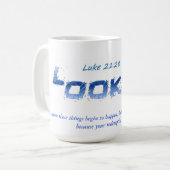 Luke 21:28 koffiemok (Voorkant links)
