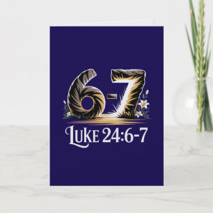 Luke 24:6-7 Pasen Kaart Opgestane Verlosser Schrif