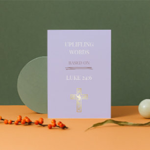 Luke 24:6 Christelijke Reflectiekaart Feestdagen Kaart
