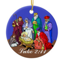 Luke 2:11 kerstversiering van de Scène van de Nati