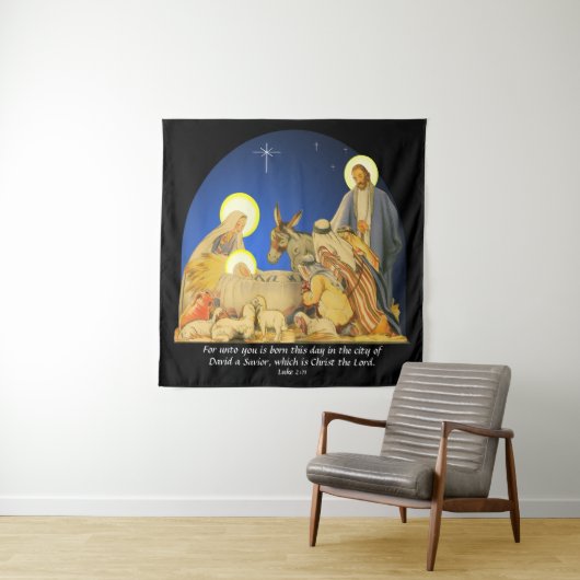 Luke 2:11 wandkleed (In situ)