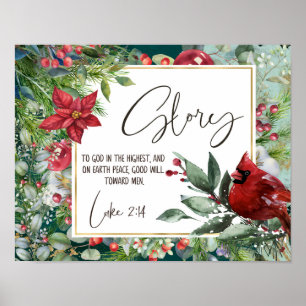 Luke 2:14, Glory aan God in de Hoogste Kerstmis Poster