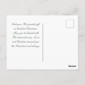 Luke 2:14 "Glory to God" White Rose Briefkaart (Achterkant)