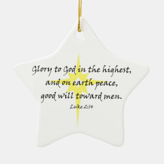 Luke 2:14 keramisch ornament
