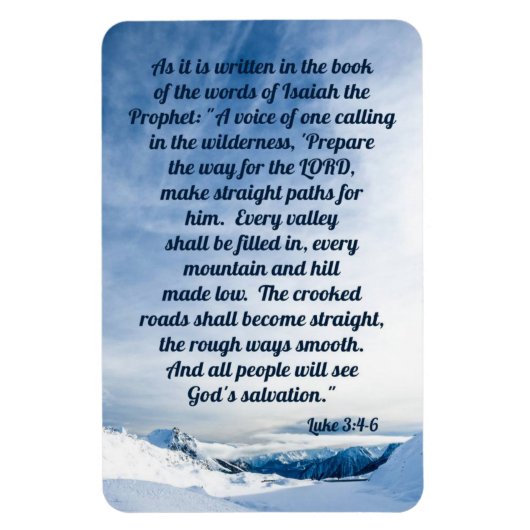 Luke 3:4-6 magneet (Verticaal)