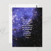 Luke 6:37 briefkaart (Voorkant / Achterkant)