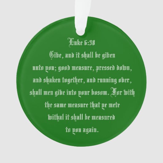 LUKE 6:38 ORNAMENT (voorkant)