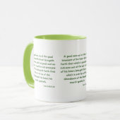 Luke 6:45 Bijbel Verse de Mok van de Manuscript tw (Voorkant links)