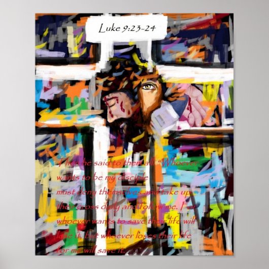Luke 9:23-24 poster (Voorkant)