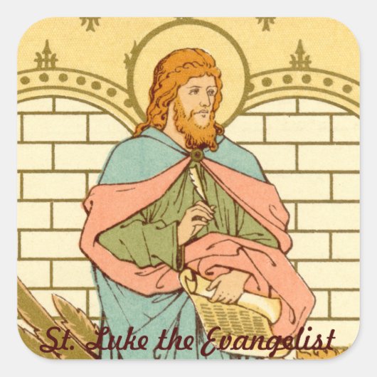 Luke de Evangelist (RLS 08) Vierkante Sticker (Voorkant)