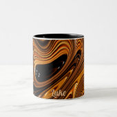 LUKE ~ GLOSSING OVER ~ Fractal Pattern ~ Original Tweekleurige Koffiemok (Center)