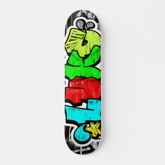 Luke Graffiti - Aangepast gepersonaliseerd wollig  Skateboard (Voorkant)