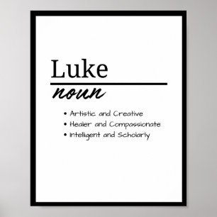 Luke, jongen gepersonaliseerde naam definitie poster