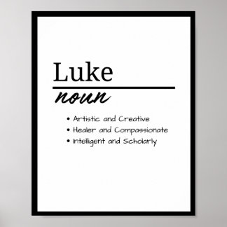 Luke, jongen gepersonaliseerde naam definitie poster