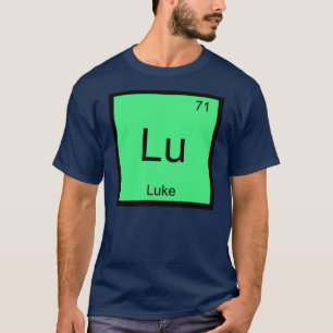 Luke  Naam Chemie Element Periodiek Systeem T-shirt