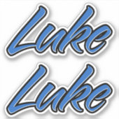 Luke Name blue Aufkleber Sticker Stickerset (Voorkant)