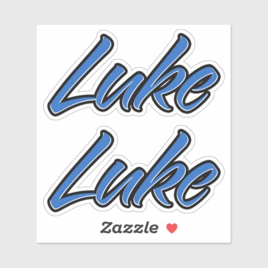 Luke Name blue Aufkleber Sticker Stickerset (Vel)