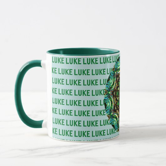 LUKE ~ Paua Shell Mug personnalisée ~ (Gauche)