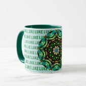 LUKE ~ Paua Shell Mug personnalisée ~ (Devant gauche)