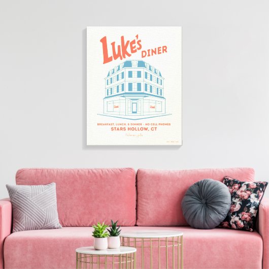 Luke’s Diner Stars Hollow Design Canvas Afdruk (Insitu (Woonkamer))