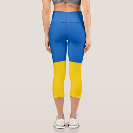 L'Ukraine drapeau capri leggings (Verso)