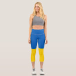 L'Ukraine drapeau capri leggings<br><div class="desc">Drapeaux des nations du monde en haute résolution pour vous montrer avec fierté.</div>