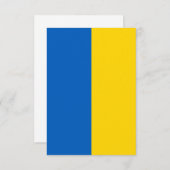 L'Ukraine drapeau Carte de remerciements plat (Devant / Derrière)