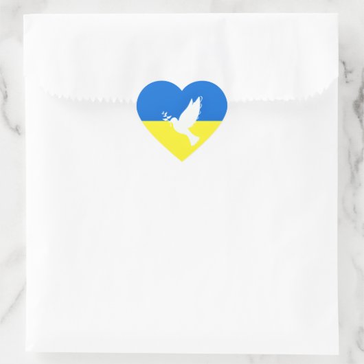 L'Ukraine Drapeau Peace Dove Sticker Liberté Paix (Sac)