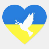 L'Ukraine Drapeau Peace Dove Sticker Liberté Paix (Devant)