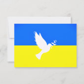 L'Ukraine marque la carte Peace Dove - Liberté Pai (Dos)