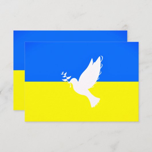 L'Ukraine marque la carte Peace Dove - Liberté Pai (Devant / Derrière)