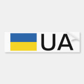 L'Ukraine porte un autocollant pare-chocs avec cod (Devant)