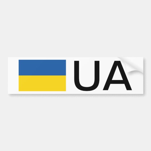 L'Ukraine porte un autocollant pare-chocs avec cod (Devant)