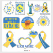 L'Ukraine soutient les autocollants de vinyle agra (Feuille)