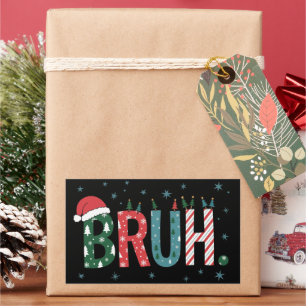 Lul kerst meme grappige kerstman hoed sarcastisch rechthoekige sticker