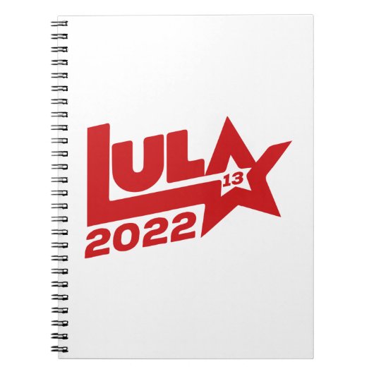 Lula 2022 13 PT Presidente Brasil Notitieboek (Voorkant)
