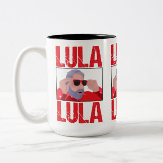 Lula Meme met zonnebril Tweekleurige Koffiemok