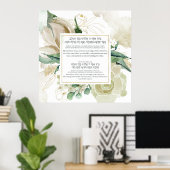 Lulav Shaking Blessing in Hebrew - Sukkah Decor Poster (Thuiskantoor)