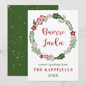 Lule Sámi Prettig Kerstfeest, Op maat gemaakt Feestdagenkaart (Voorkant / Achterkant)