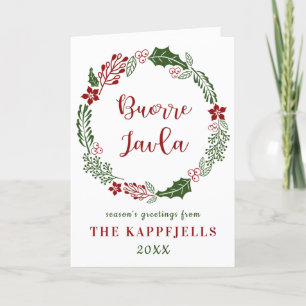 Lule Sámi Vrolijk Kerstfeest, Borre Javla, Aangepa Feestdagen Kaart