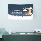 Lullaby Baby Sloth Moon Baby shower bannière (Salon professionnel)