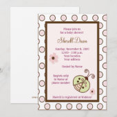 Lullabye Ladybug 5x7 Pink Invitations tendance (Devant / Derrière)