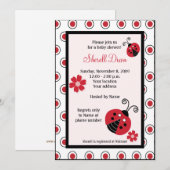 Lullabye Ladybug 5x7 Pink Invitations tendance (Devant / Derrière)